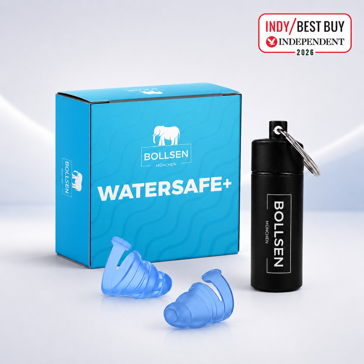 BOLLSEN Watersafe+ earplugs — waterproof swimming and surfing earplugs